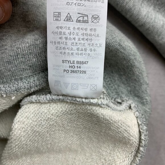 J Crew Men Sweater Large Gray Heather Colorblock Full Zip Long Sleeve Sweatshirt - Picture 6 of 7